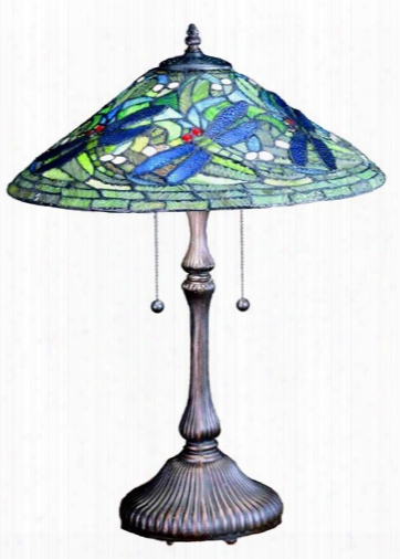 Meyda Tiffany Flying Dragonfly 24 Table Lamp