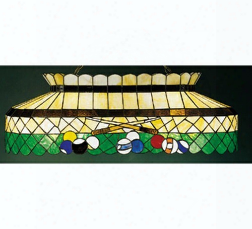Meyda Tiffany Green Billiards 6-light Oblong Pendant