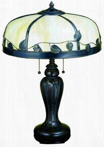 Meyda Tiffany Leaves On Vine Table Lamp With Shade