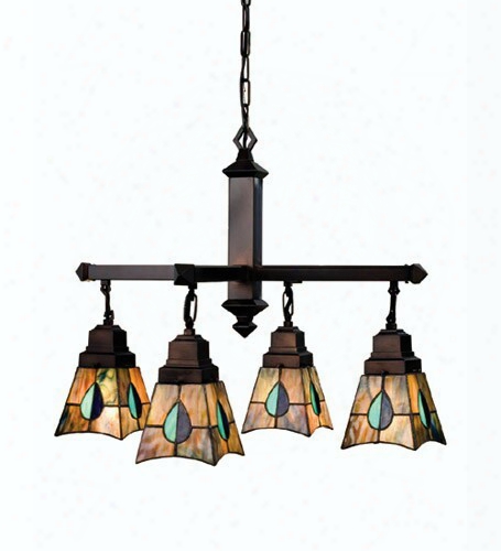 Meyda Tiffany Mackintosh Leaf 4-light Chandelier