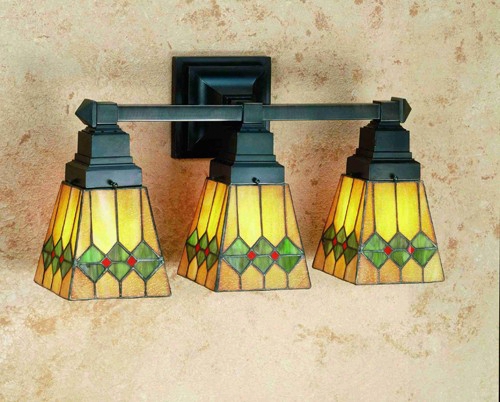 Meyda Tiffany Martini Mission Three Light Wall Sconce