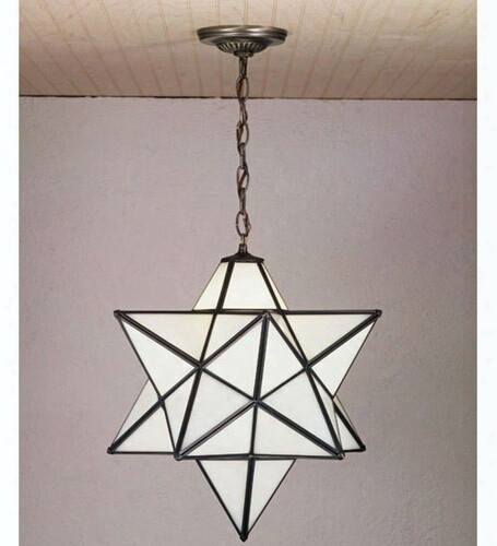 Meyda Tiffany Moravian Star Pendant - White