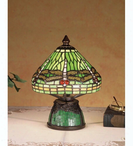 Meyda Tiffany Mosaic Dragonfly Mini Lamp