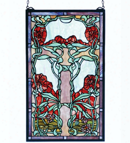 Meyda Tiffany Nouveau Water Lily Window