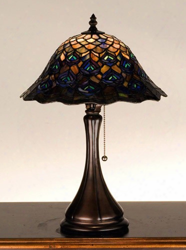 Meyda Tiffany Peacock Feather Accent Lamp