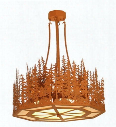 Meyda Tiffany Pine Lake Octagon 4-light Pendant - Earth