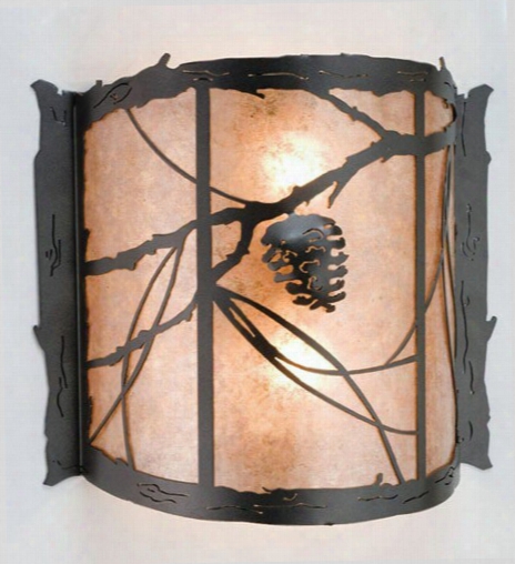 Meyda Tiffany Pinecone 1-light Wall Sconce - Pewter