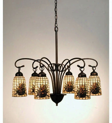 Meyda Tiffany Pinecone 6-light Chandelier