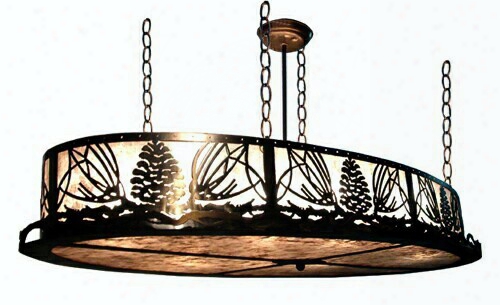 Meyda Tiffany Pinecone Oval 8-light Inverted Pendant