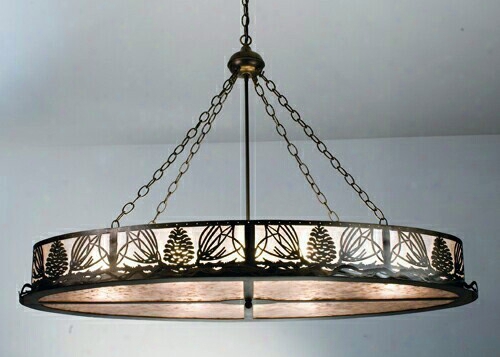 Meyda Tiffany Pinecone Oval 8-light Pendant