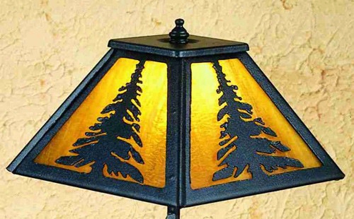 Meyda Tiffany Pines Accent Lamp - Yellow Amber