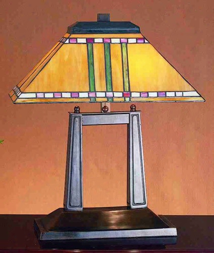 Meyda Tiffany Prairie Corn Oblong Table Lamp