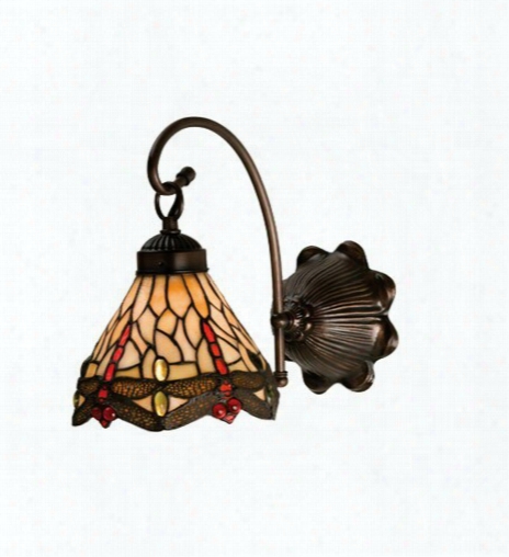 Meyda Tiffany Scarlet Dragonfly 1-light Sconce