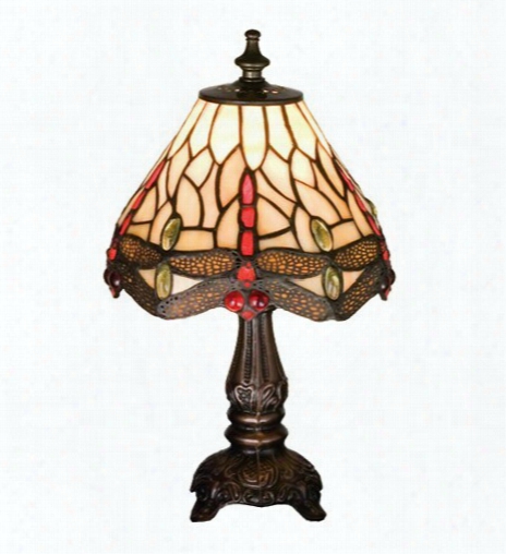 Meyda Tiffany Scarlet Dragonfly Mini Lamp