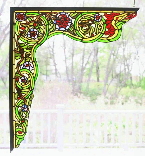 Meyda Tiffany Serpent Left Corner Bracket Window