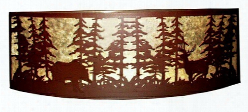 Meyda Tiffany Tall Pines Bear And Deer 4-light Wall Sconce