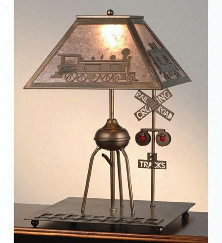 Meyda Tiffany Train Table Lamp