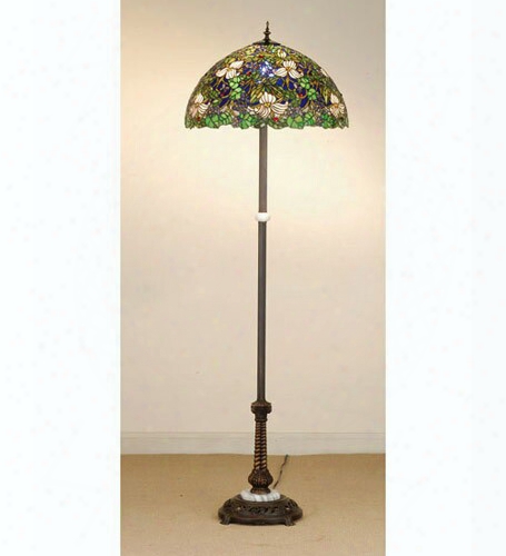 Meyda Tiffany Trillium & Violet Floor Lamp