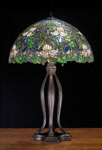 Meyda Tiffany Trillium & Violet Table Lamp