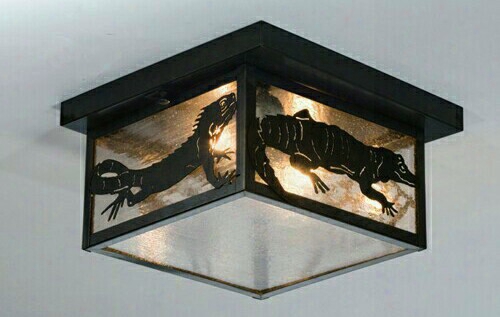 Meyda Tiffany Tropical Animal 2-light Flush Mount