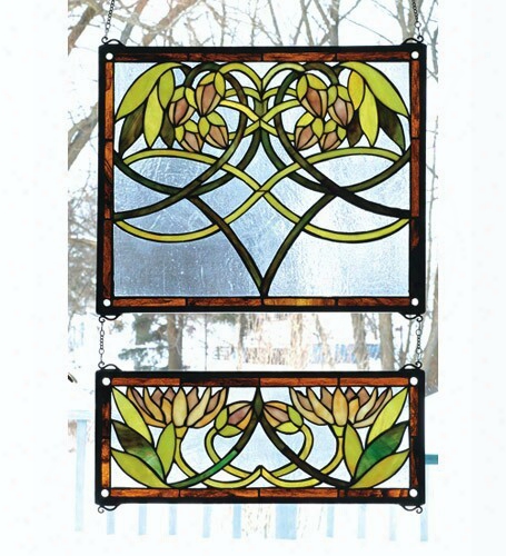 Meyda Tiffany Waterlily 2 Piece Window