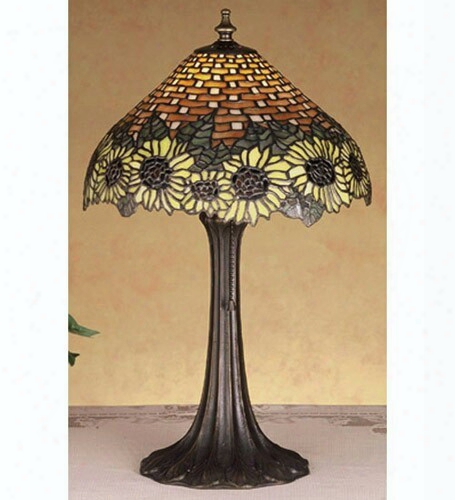 Meyda Tiffany Wicker Sunflower Accent Lamp