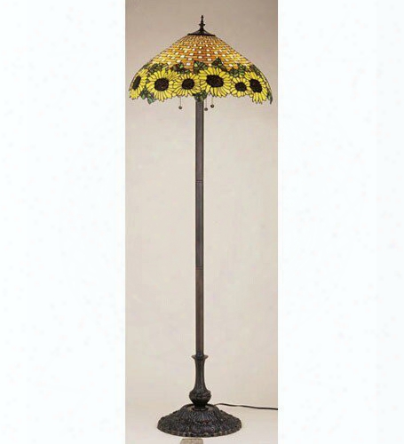 Meyda Tiffany Wicker Sunflower Floor Lamp