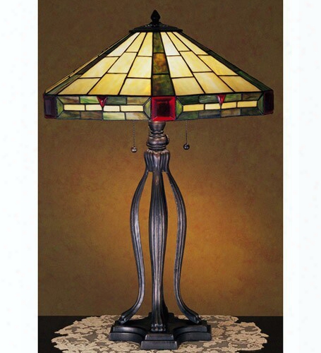 Meyda Tiffany Wilkenson Ruby Jeweled Table Lamp