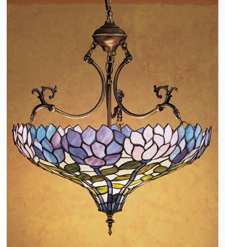 Meyda Tiffany Wisteria 3-light Inverted Pendant