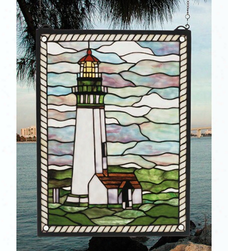 Meyda Tiffany Yaquina Head Lighthouse Window