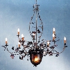 Meyda Tiffany Chandelier with Acorn Pendant