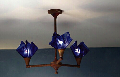 Meyda Tiffany 3-light Curacao Vintage Copper Chandelier