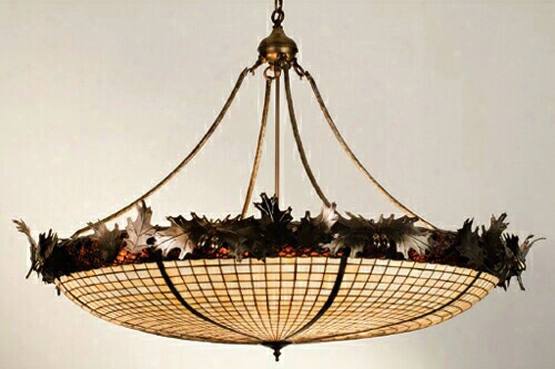 Meyda Tfifany Acorn 8-light Inverted Pendant - Antique Copper