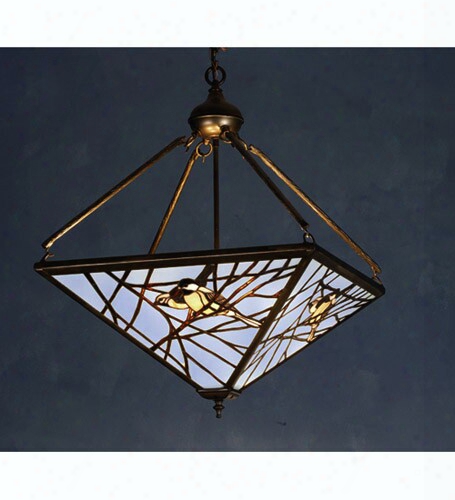 Meyda Tiffany Backyard Friends 1-light Square Inverted Pendant