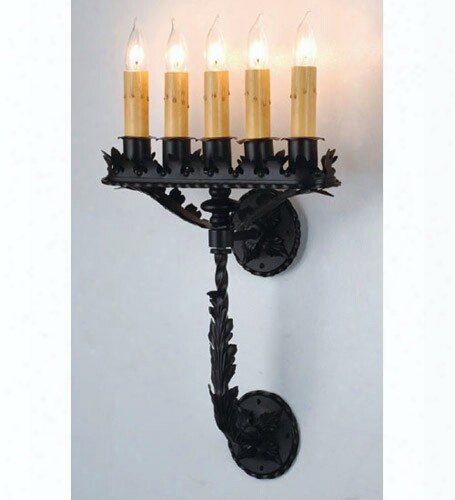 Meyda Tiffany Candle 5-light Wall Sconce - Black