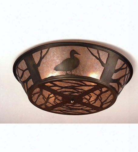 Meyda Tiffany Duck 4-light Flush Mount