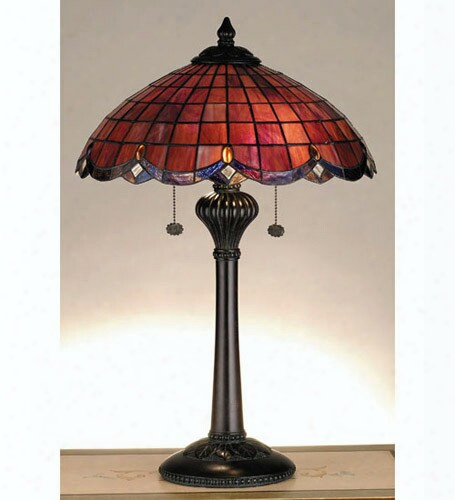 Meyda Tiffany Elan Table Lamp - Amber Purple