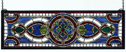 Meyda Tiffany Evelyn In Lapis Transom Window