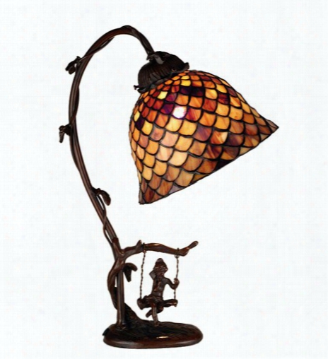 Meyda Tiffany Fishscale Cherub Accent Lamp