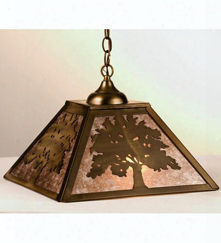 Meyda Tiffany Oak Tree Square Pendant