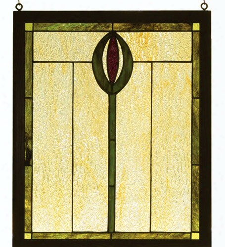 Meyda Tiffany Spear Wood Frame Window