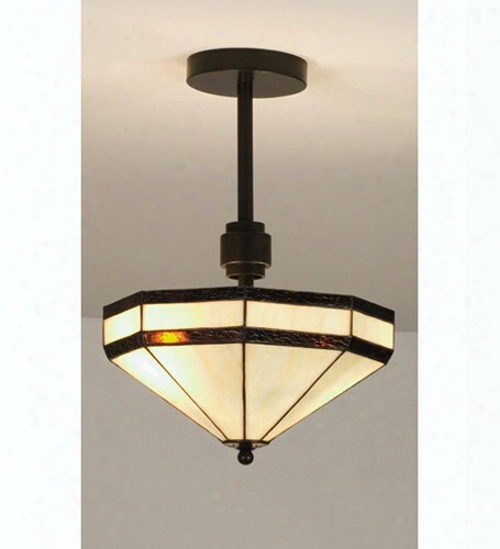 Meyda Tiffany Top Ridge 3-light Semi Flush