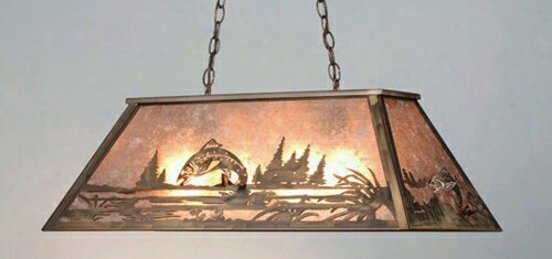 Meyda Tiffany Trout 6-light Rectangular Pendant - Antique Copper