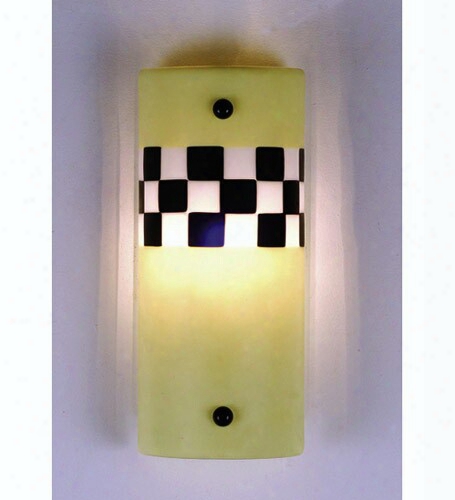 Meyda Tiffany Yellow Taxi Fused Glass Sconce