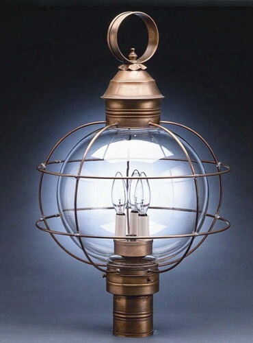 Northeast Lanterns Extra Large Onion Post Mount Lantern - Round