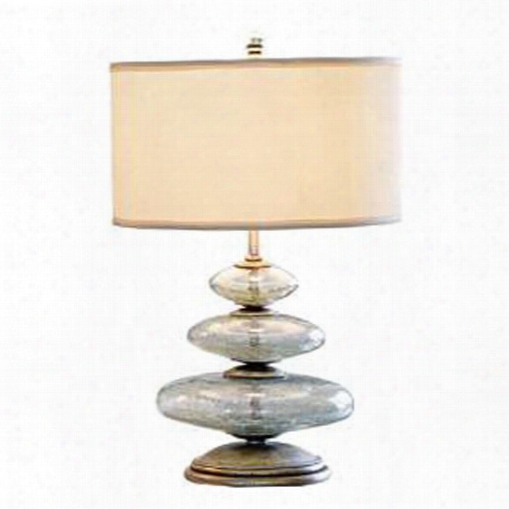Palecek Glass Disc Lamp