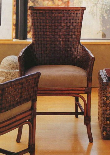 Palecek Rawhide Weave Arm Chair - Set Of 2