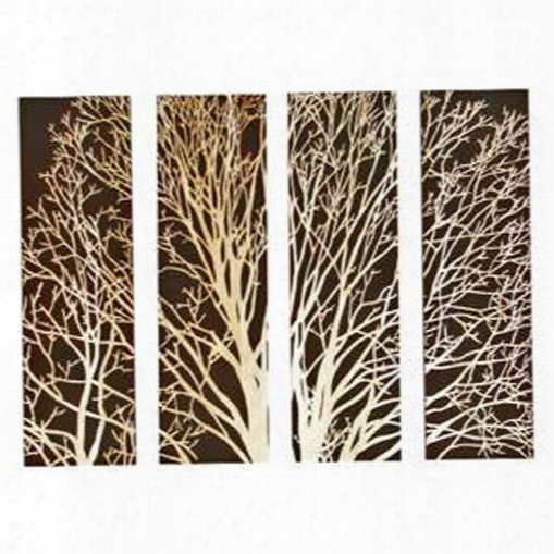 Palecek Spring Tree Wall Decor, Brown - Immovable Of 4