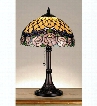 Meyda Tiffany Jeweled Rose Table Lamp