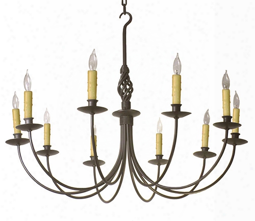 Stone County Ironworks Basketweave 10-arm Chandelier